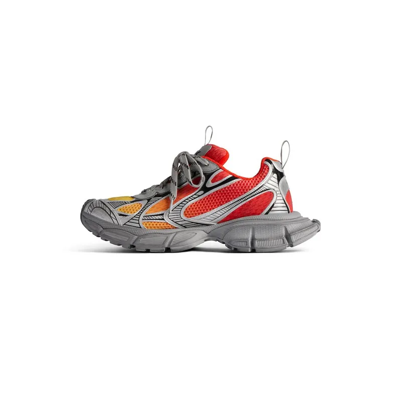 Balenciaga Men’s 3xl Gradient Sneaker In Red / Orange / Grey / Black Red / Orange / Grey / Black (734734W3XGM6711)