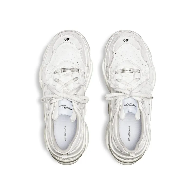 Balenciaga Men’s Triple S Sporty Sneaker In White White (803243WTSSL9000)
