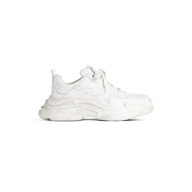 Balenciaga Men’s Triple S Sporty Sneaker In White White (803243WTSSL9000)