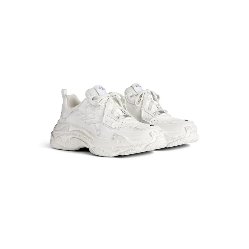 Balenciaga Men’s Triple S Sporty Sneaker In White White (803243WTSSL9000)