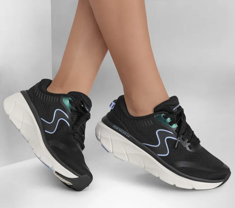 Skechers D’Lux Walker 2.0 – Active Pace – Zwart / Lavendel (150007-BKLV)