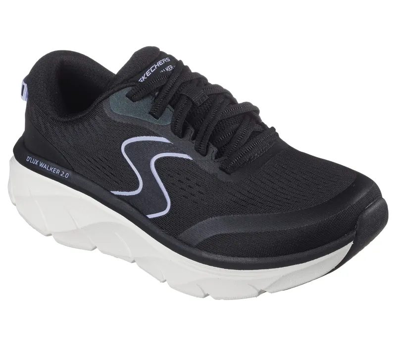 Skechers D’Lux Walker 2.0 – Active Pace – Zwart / Lavendel (150007-BKLV)