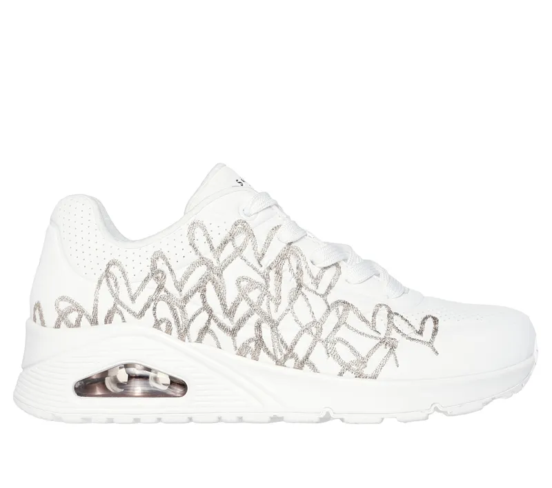 Skechers JGoldcrown: Uno – Golden Heart – Wit / Roos Goud (177975-WTRG)