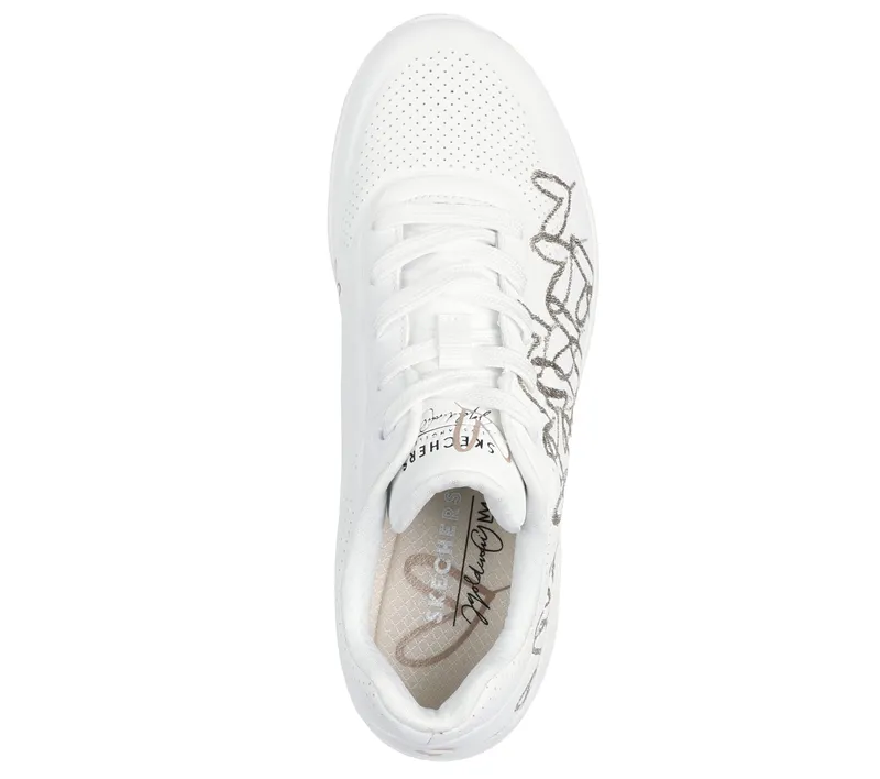 Skechers JGoldcrown: Uno – Golden Heart – Wit / Roos Goud (177975-WTRG)