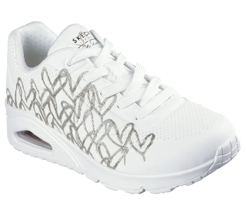 Skechers JGoldcrown: Uno – Golden Heart – Wit / Roos Goud (177975-WTRG)