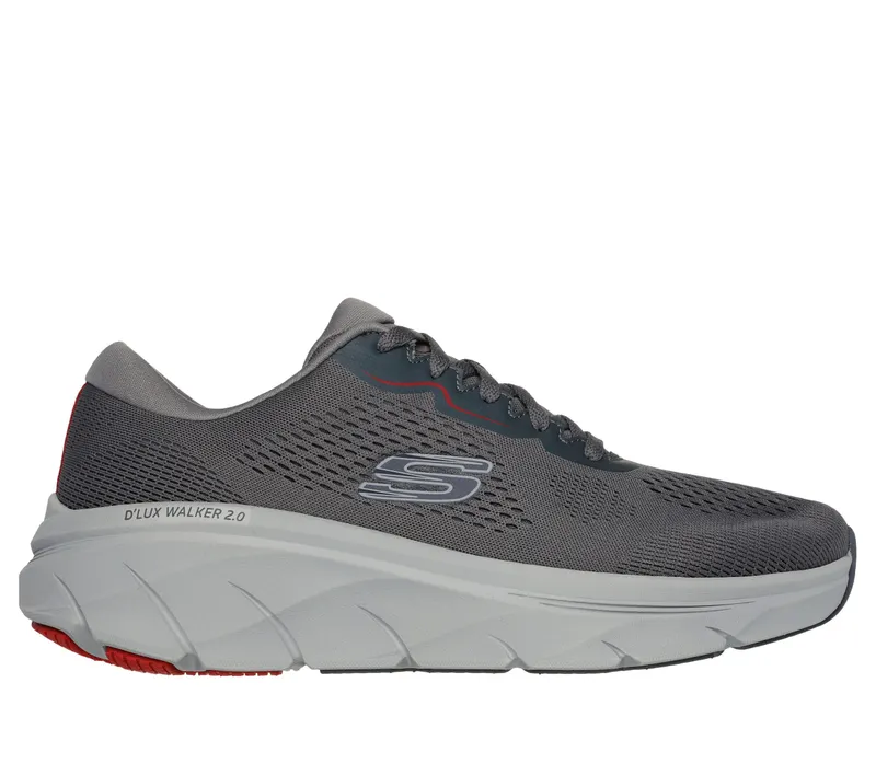 Skechers Relaxed Fit: D’Lux Walker 2.0 – Swave – Houtskool / Rood (232714-CCRD)