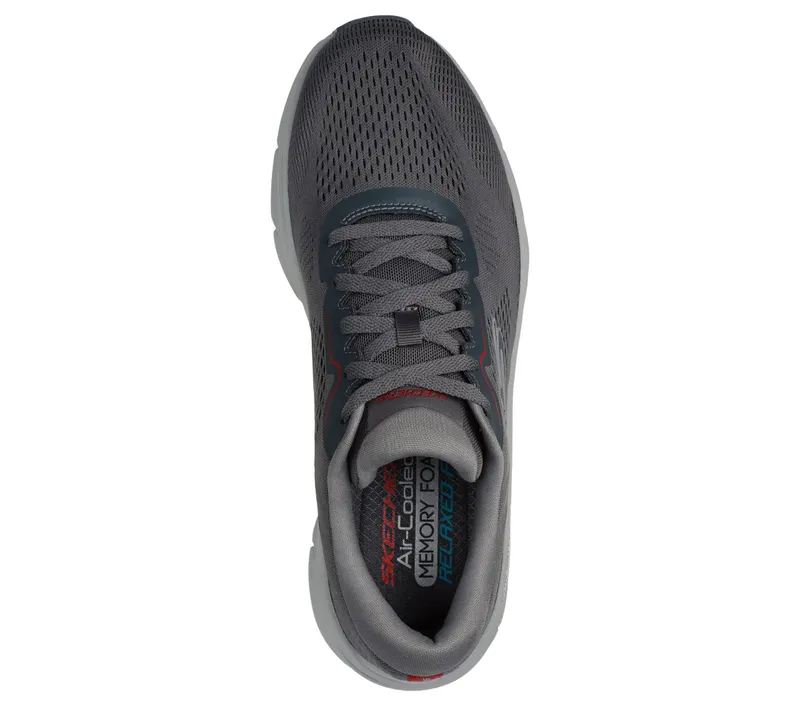 Skechers Relaxed Fit: D’Lux Walker 2.0 – Swave – Houtskool / Rood (232714-CCRD)