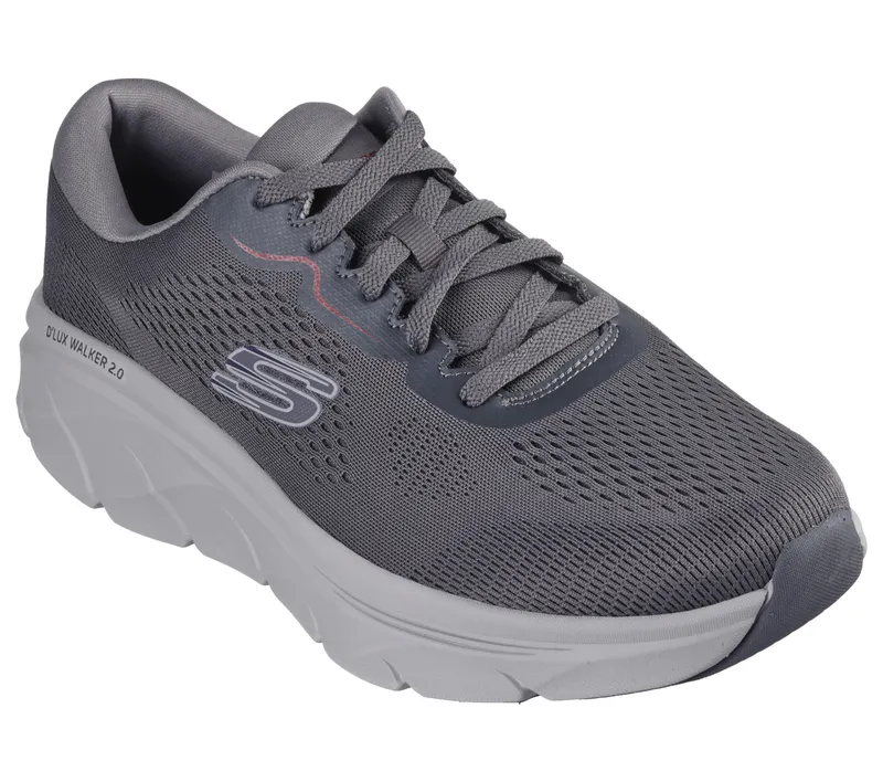 Skechers Relaxed Fit: D’Lux Walker 2.0 – Swave – Houtskool / Rood (232714-CCRD)