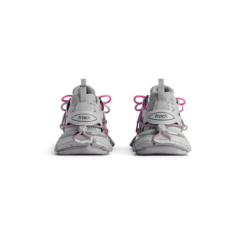 Balenciaga Women’s Track Trail Laces Sneaker In Grey / Pink Grey / Pink (800590WTRHK1013)