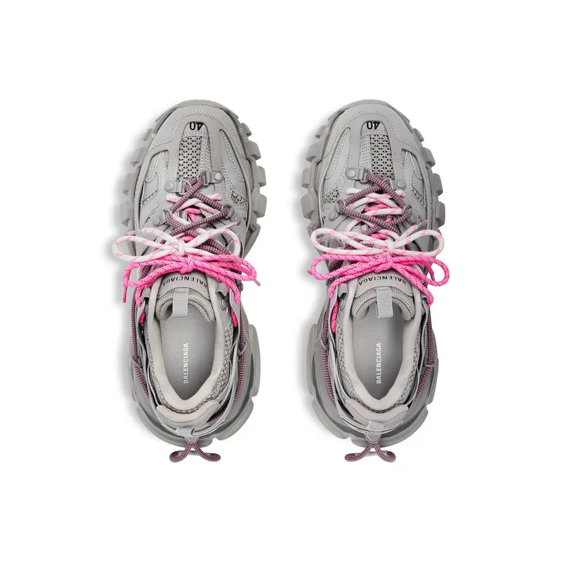 Balenciaga Women’s Track Trail Laces Sneaker In Grey / Pink Grey / Pink (800590WTRHK1013)