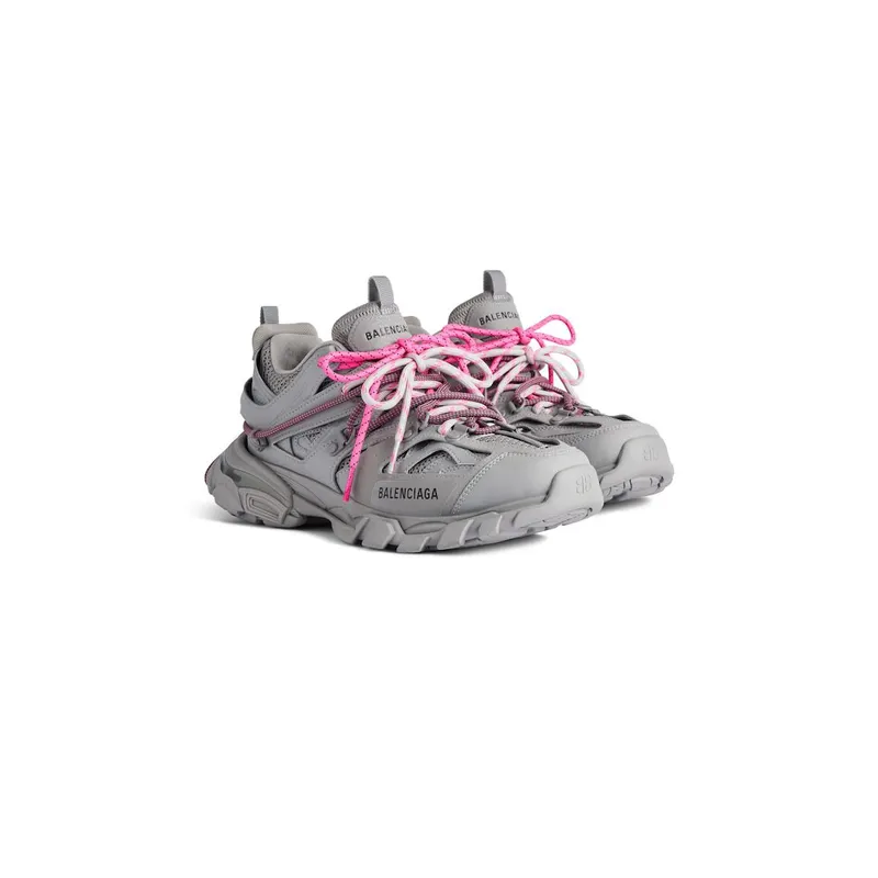 Balenciaga Women’s Track Trail Laces Sneaker In Grey / Pink Grey / Pink (800590WTRHK1013)