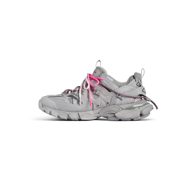 Balenciaga Women’s Track Trail Laces Sneaker In Grey / Pink Grey / Pink (800590WTRHK1013)