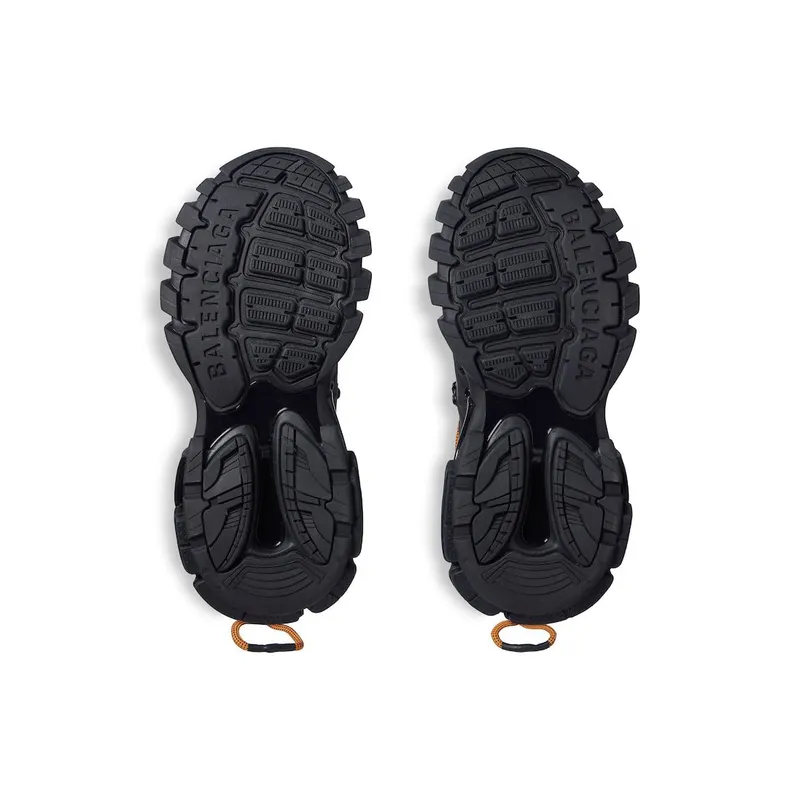 Balenciaga Men’s Track Trail Laces Sneaker In Black / Orange Black / Orange (800592WTRHK1000)