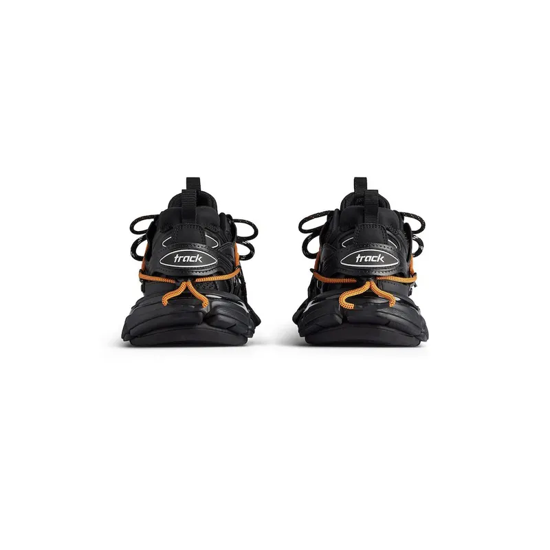 Balenciaga Men’s Track Trail Laces Sneaker In Black / Orange Black / Orange (800592WTRHK1000)