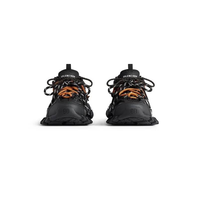 Balenciaga Men’s Track Trail Laces Sneaker In Black / Orange Black / Orange (800592WTRHK1000)