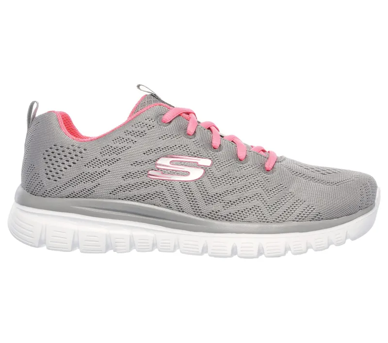 Skechers Graceful – Get Connected – Grijs / Koraal (12615-GYCL)