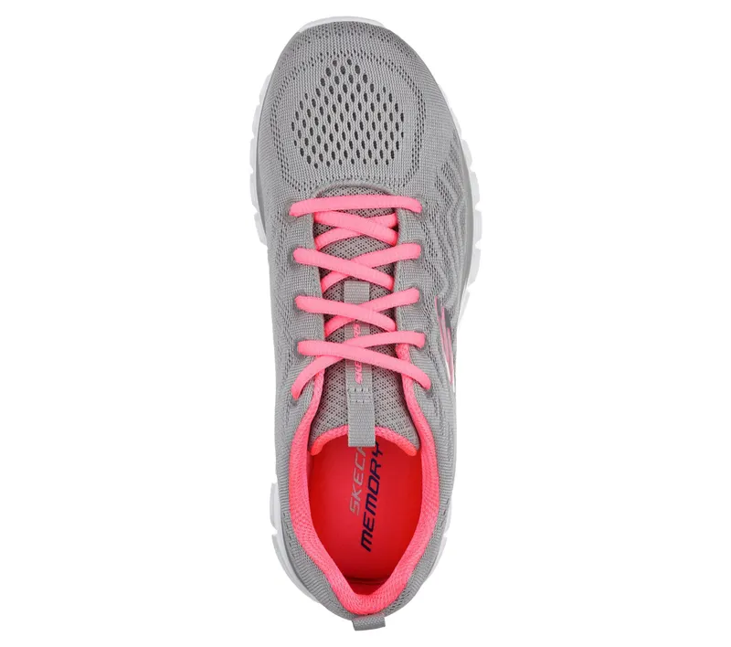 Skechers Graceful – Get Connected – Grijs / Koraal (12615-GYCL)