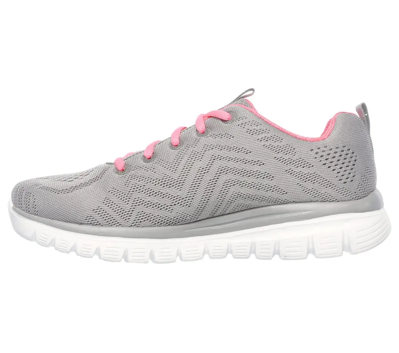 Skechers Graceful – Get Connected – Grijs / Koraal (12615-GYCL)