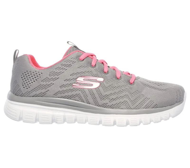 Skechers Graceful – Get Connected – Grijs / Koraal (12615-GYCL)