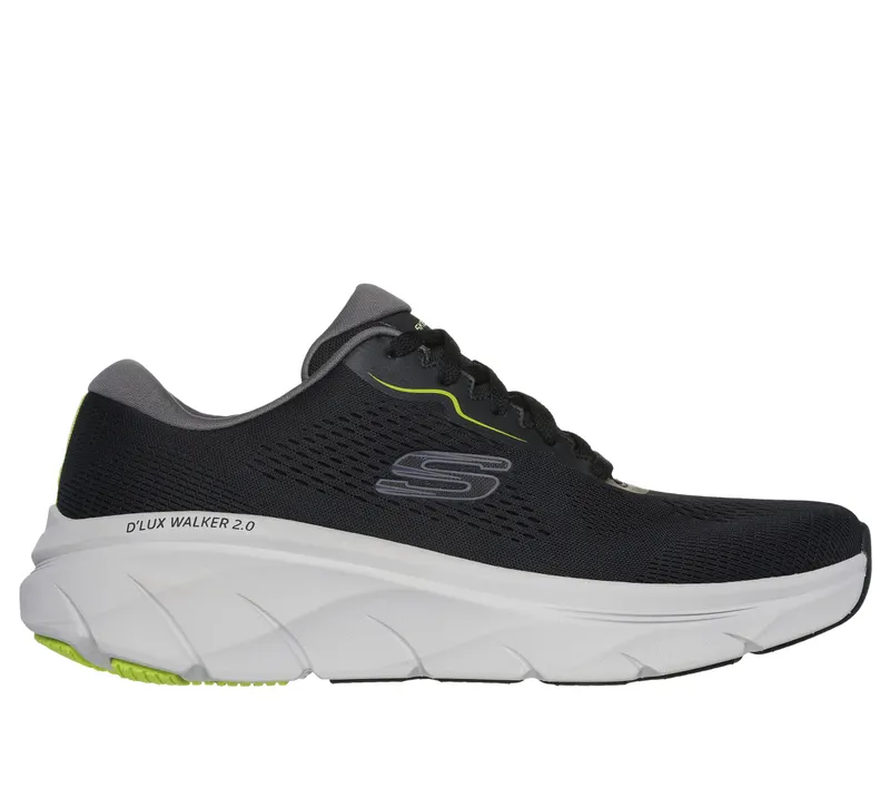 Skechers Relaxed Fit: D’Lux Walker 2.0 – Swave – Zwart / Limoen (232714-BKLM)