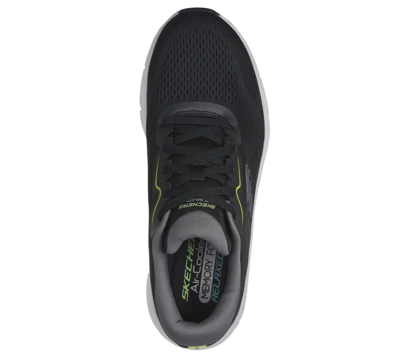 Skechers Relaxed Fit: D’Lux Walker 2.0 – Swave – Zwart / Limoen (232714-BKLM)