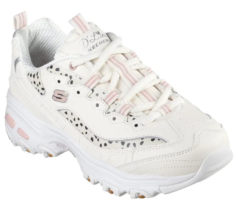 Skechers D’Lites – Wildcats – Gebroken Wit / Roze (150236-OFPK)
