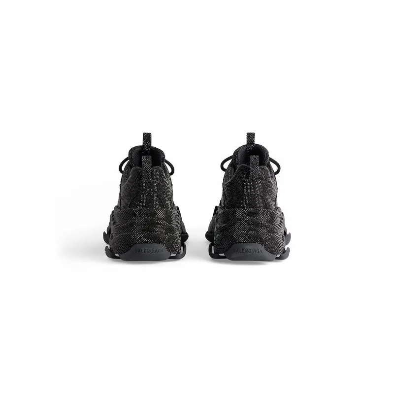 Balenciaga Women’s Triple S Sneaker With Rhinestones In Black Black (524039W2TST1000)