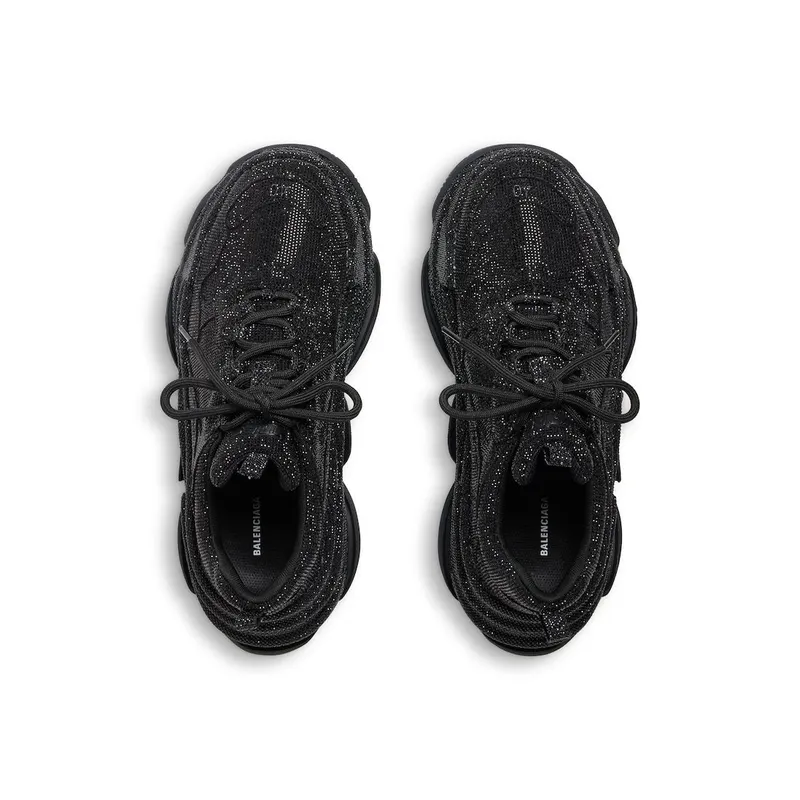 Balenciaga Women’s Triple S Sneaker With Rhinestones In Black Black (524039W2TST1000)