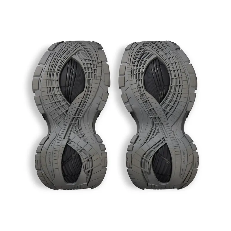 Balenciaga Men’s Platform Reduced Sneaker In Dark Grey Dark Grey (821137WPLTF1011)