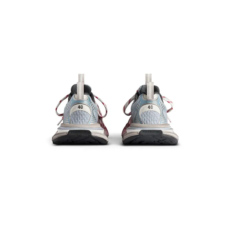 Balenciaga Men’s 3xl Toe Spray Sneaker In White / Blue / Grey / Red White / Blue / Grey / Red (734734W3XTS9461)