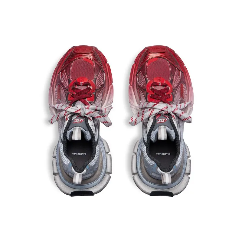 Balenciaga Men’s 3xl Toe Spray Sneaker In White / Blue / Grey / Red White / Blue / Grey / Red (734734W3XTS9461)