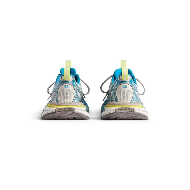 Balenciaga Men’s 3xl Toe Spray Sneaker In White / Blue / Yellow White / Blue / Yellow (734734W3XTS9479)