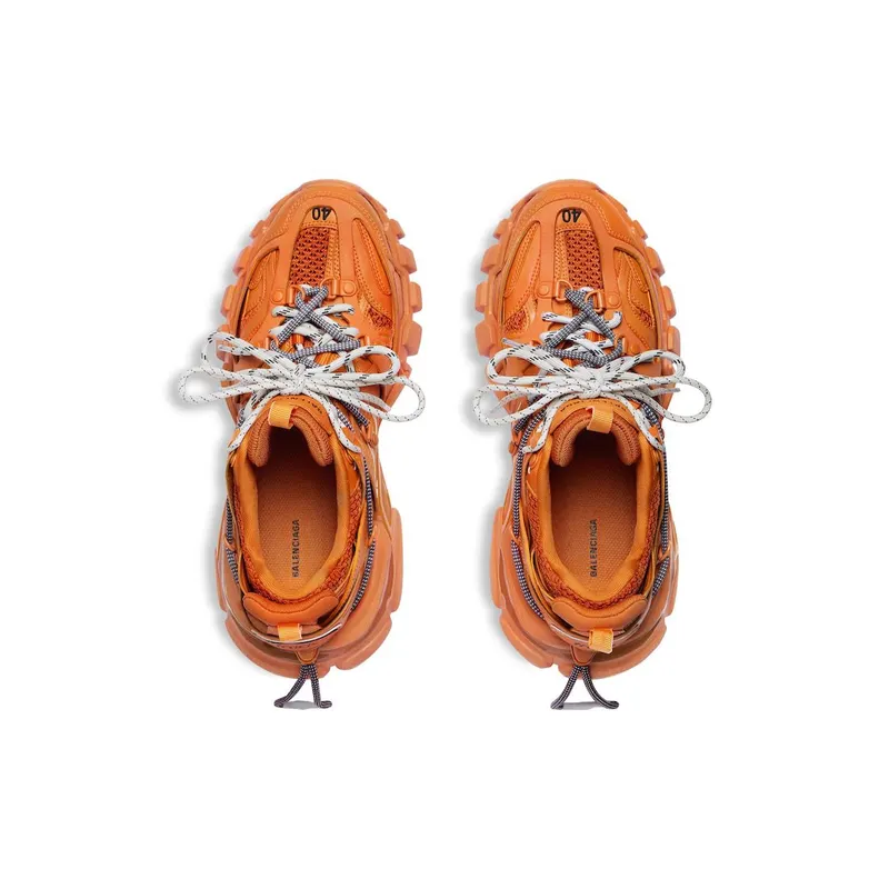 Balenciaga Men’s Track Trail Laces Sneaker In Orange / Grey Orange / Grey (800592WTRHK7000)