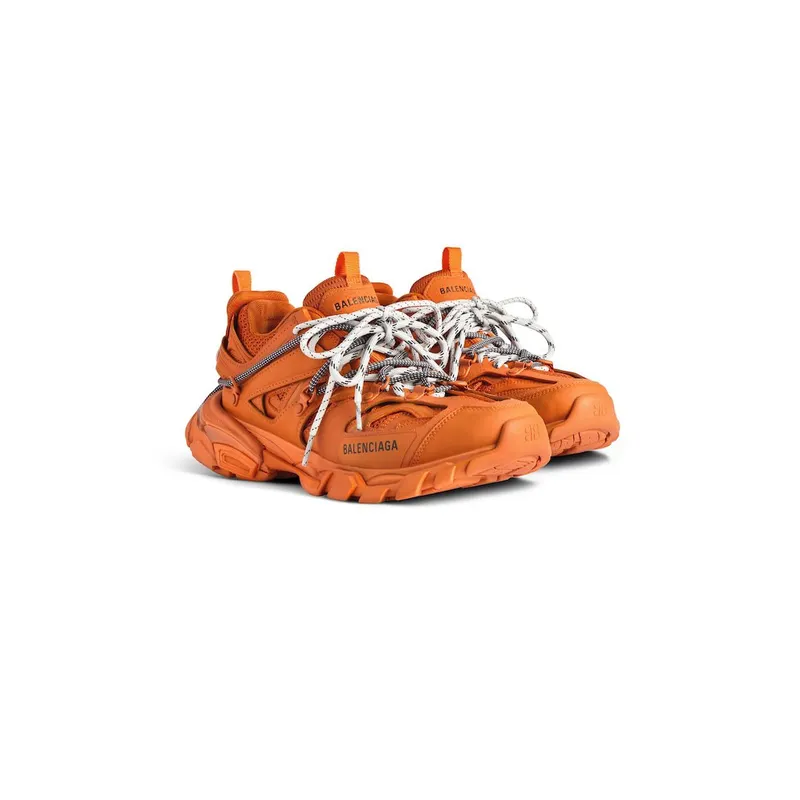 Balenciaga Men’s Track Trail Laces Sneaker In Orange / Grey Orange / Grey (800592WTRHK7000)
