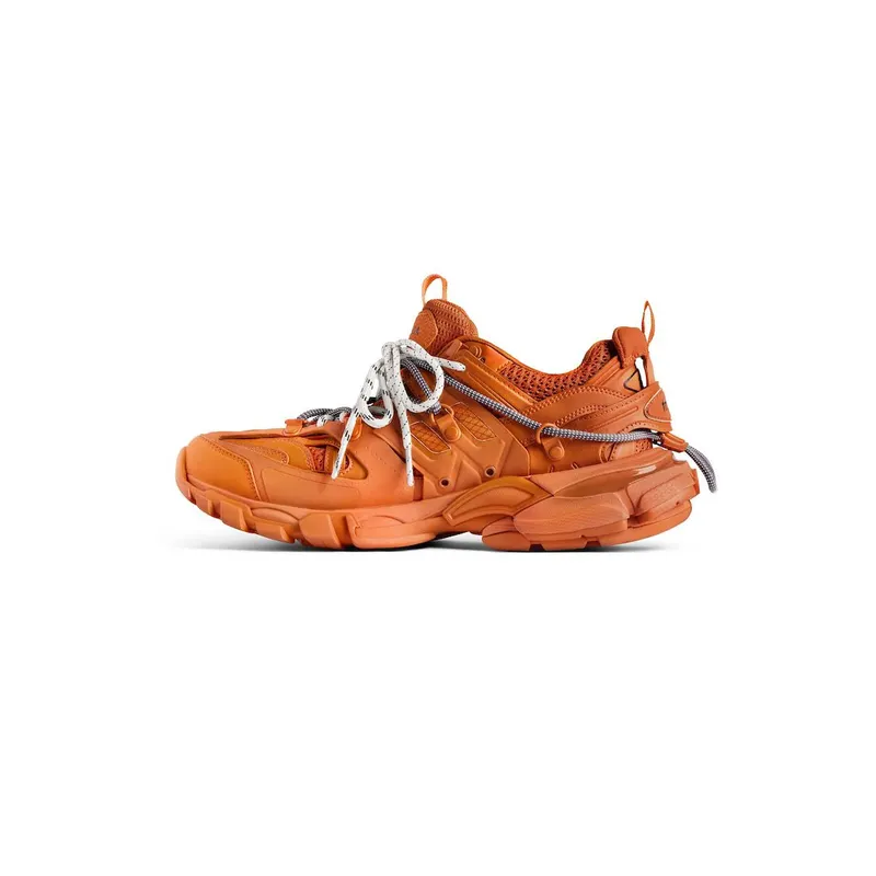 Balenciaga Men’s Track Trail Laces Sneaker In Orange / Grey Orange / Grey (800592WTRHK7000)