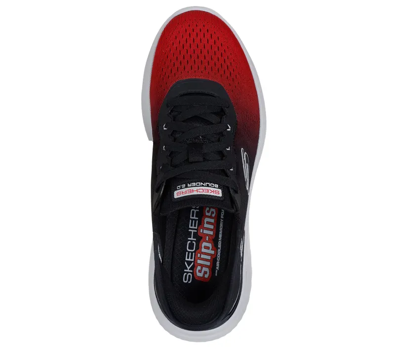 Skechers Skechers Slip-ins: Bounder 2.0 – Tellem – Zwart / Rood (232928-BKRD)