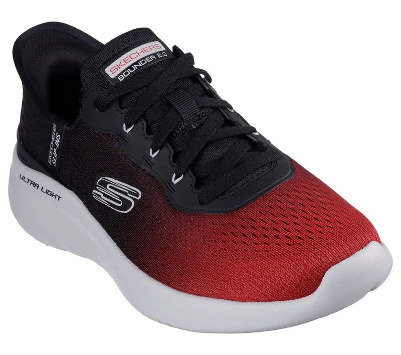 Skechers Skechers Slip-ins: Bounder 2.0 – Tellem – Zwart / Rood (232928-BKRD)