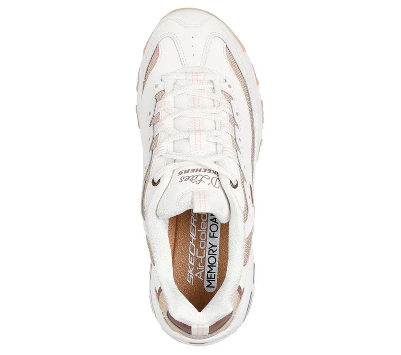 Skechers D’Lites – Popular Vote – Gebroken Wit / Bruin (150241-OWBR)