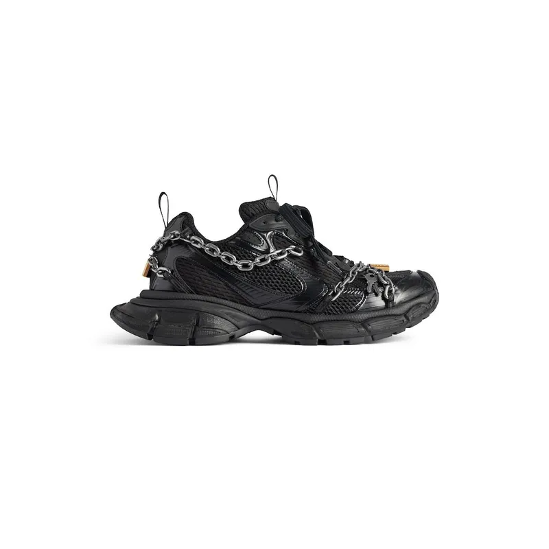 Balenciaga Men’s 3xl Chain Sneaker In Black Black (825622W3XPL1882)