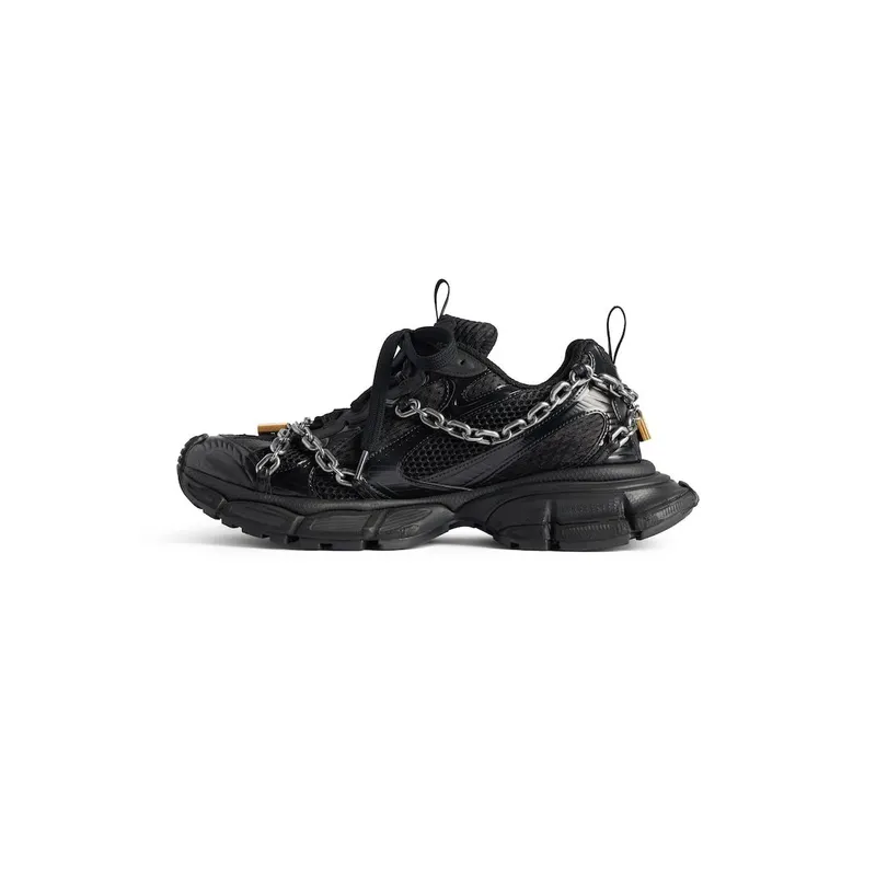Balenciaga Men’s 3xl Chain Sneaker In Black Black (825622W3XPL1882)