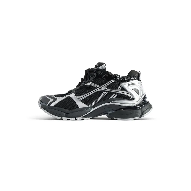 Balenciaga Men’s Runner Sneaker In Black / Silver Black / Silver (772774W3RMU1100)