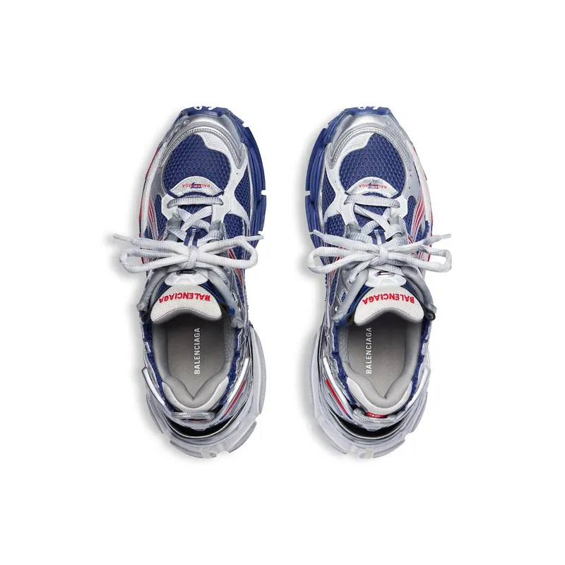 Balenciaga Men’s Runner Gradient Sneaker In Navy / Red / Grey Navy / Red / Grey (772774WRUNG4610)
