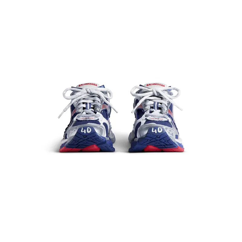 Balenciaga Men’s Runner Gradient Sneaker In Navy / Red / Grey Navy / Red / Grey (772774WRUNG4610)