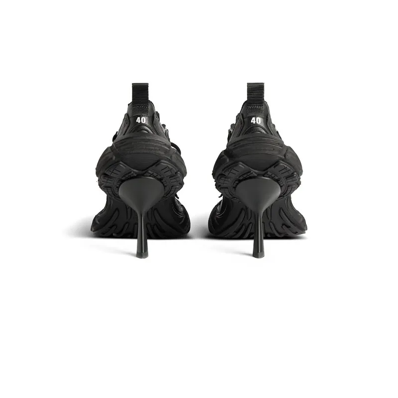 Balenciaga Women’s Monday Heel Shoe In Black Black (828981WSHHL1000)