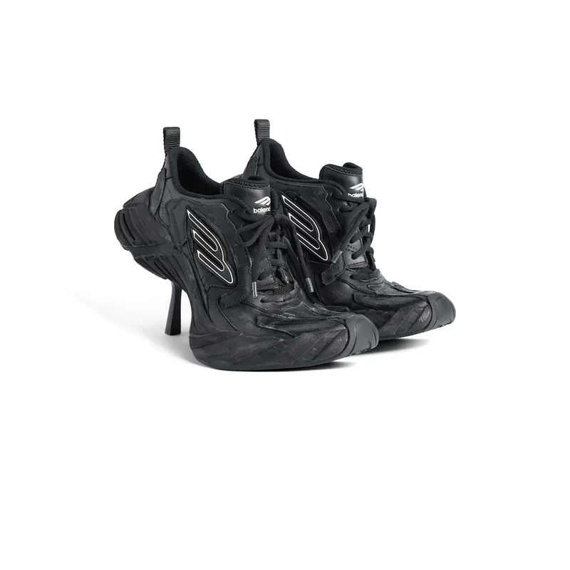 Balenciaga Women’s Monday Heel Shoe In Black Black (828981WSHHL1000)