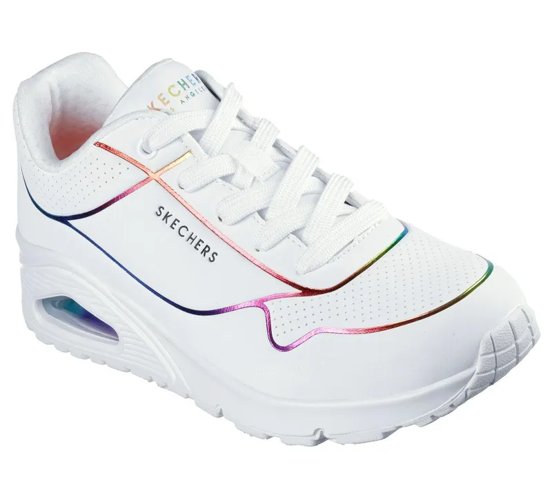 Skechers Uno – Electric Lines – Wit / Multi (155168-WMLT)