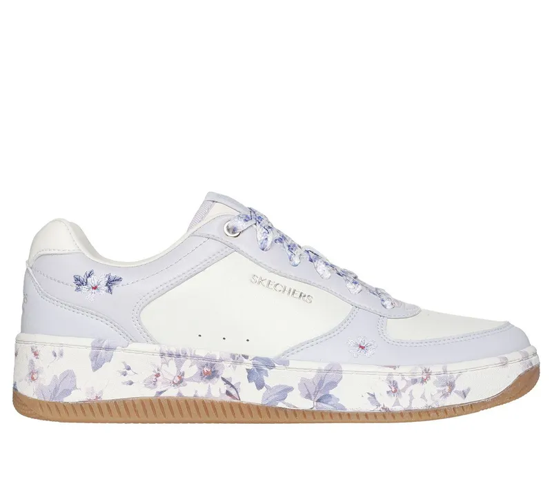Skechers Sport Court 2.0 – Floral Frenzy – Wit / Lavendel (185168-WLV)