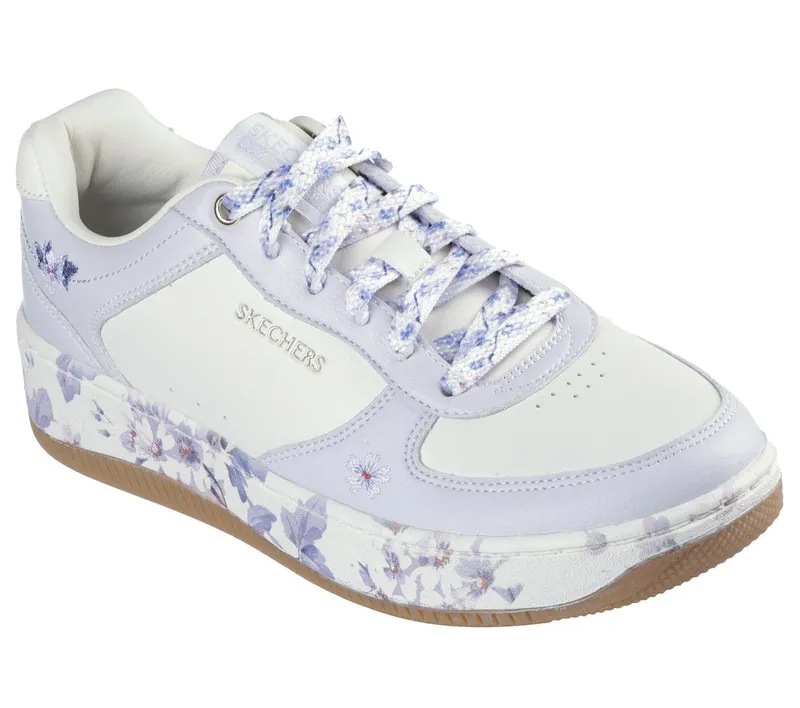 Skechers Sport Court 2.0 – Floral Frenzy – Wit / Lavendel (185168-WLV)