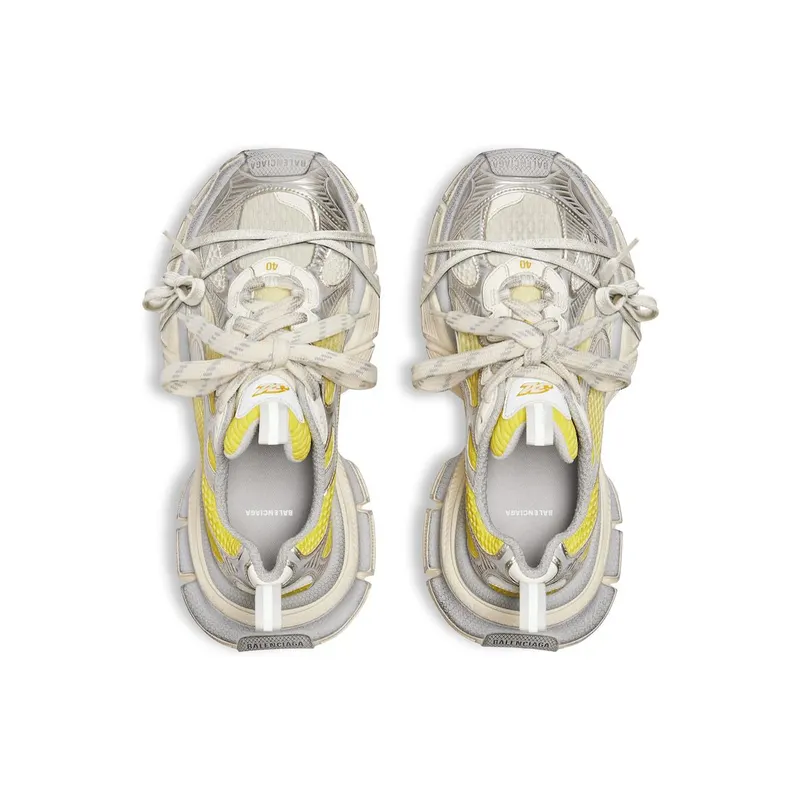Balenciaga Men’s 3xl Gradient Sneaker In Yellow / Off White / Grey Yellow / Off White / Grey (734734W3XGM7901)