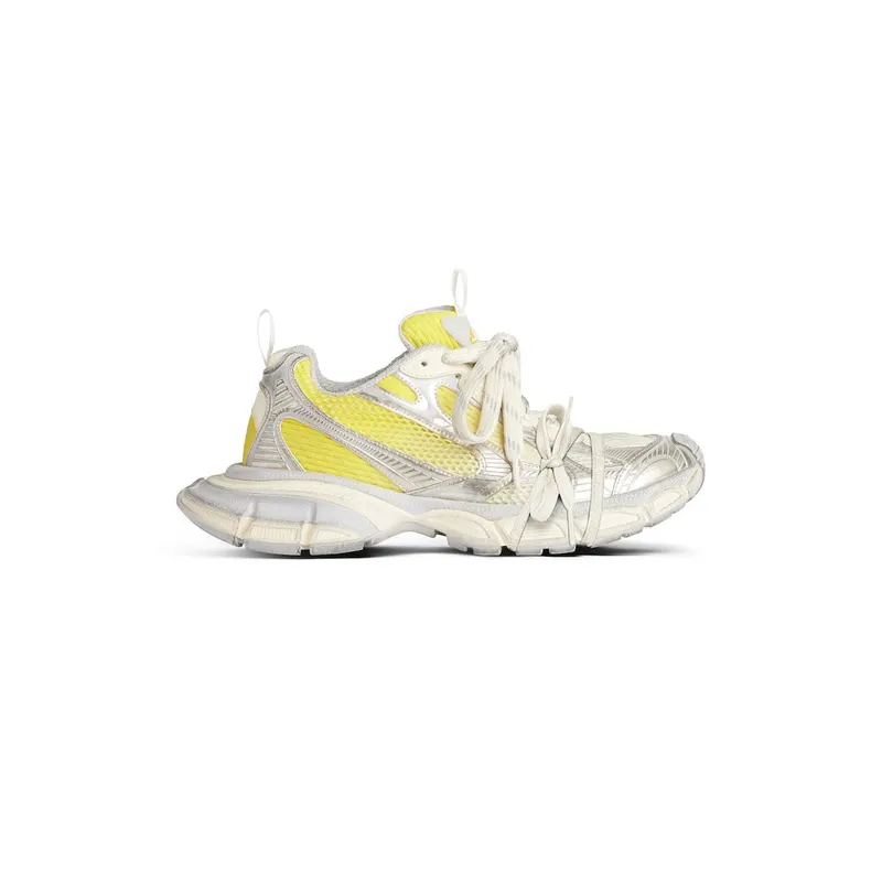 Balenciaga Men’s 3xl Gradient Sneaker In Yellow / Off White / Grey Yellow / Off White / Grey (734734W3XGM7901)